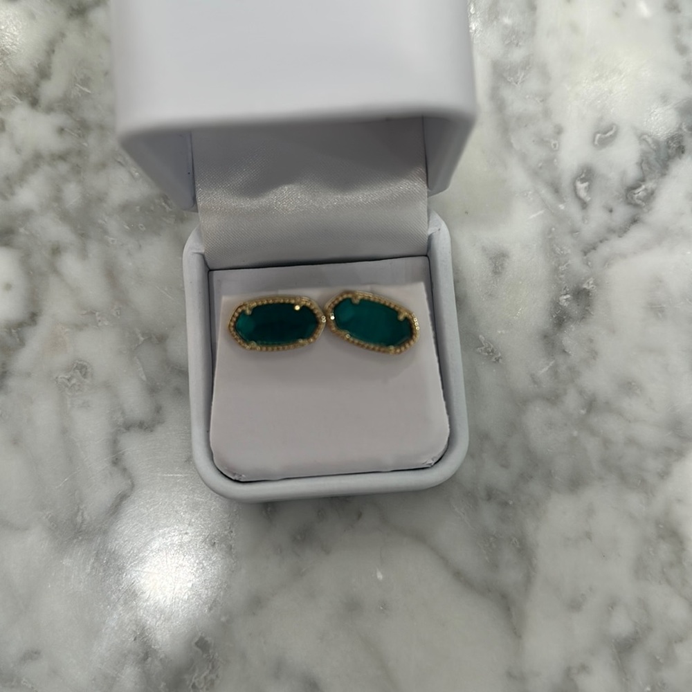 Kendra Scott Emerald Green Earrings
